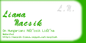 liana macsik business card